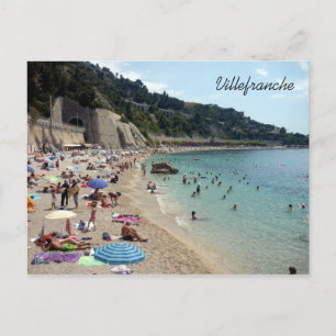 villefranche beachside postcard