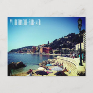 villefranche coast postcard