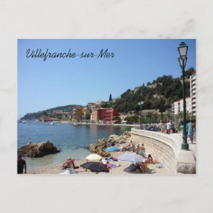 villefranche coastal postcard