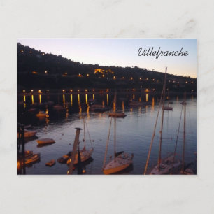 villefranche harbour morning postcard