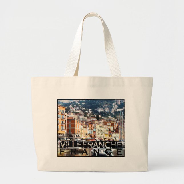 Villefranche-Sur-Mer Large Tote Bag (Front)