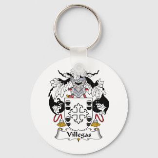 Villegas Family Crest Key Ring