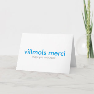 Villmols Merci Thank You Very Much Card