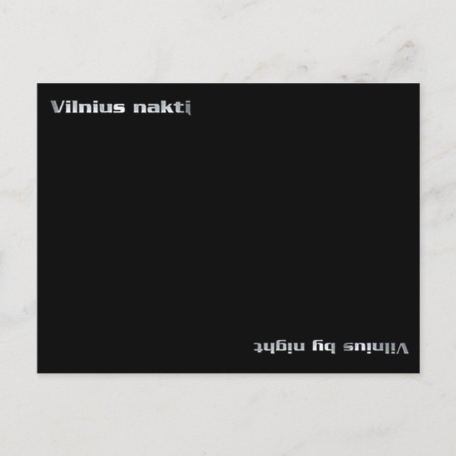 Vilnius by night / Vilnius naktį Postcard (Front)