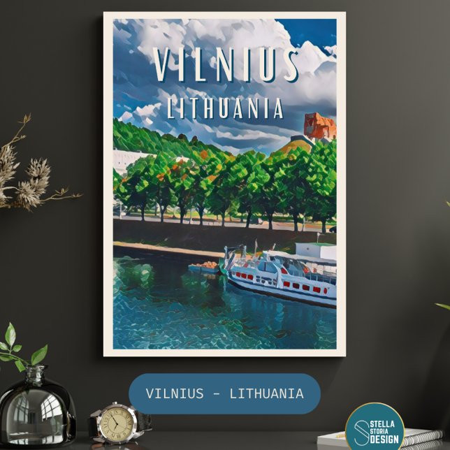 Vilnius, la perle de la Lituanie Poster (Vilnius : L'âme balte s'exprime dans chaque coin de rue.)