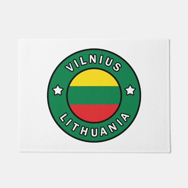 Vilnius Lithuania Doormat (Front)