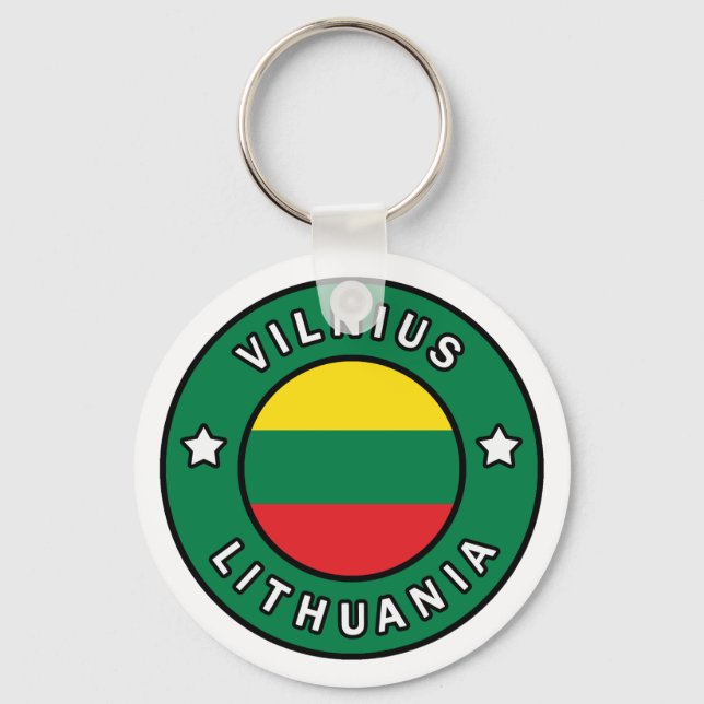Vilnius Lithuania Key Ring (Front)
