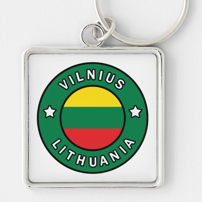 Vilnius Lithuania Key Ring (Front)