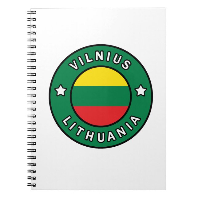 Vilnius Lithuania Notebook (Front)