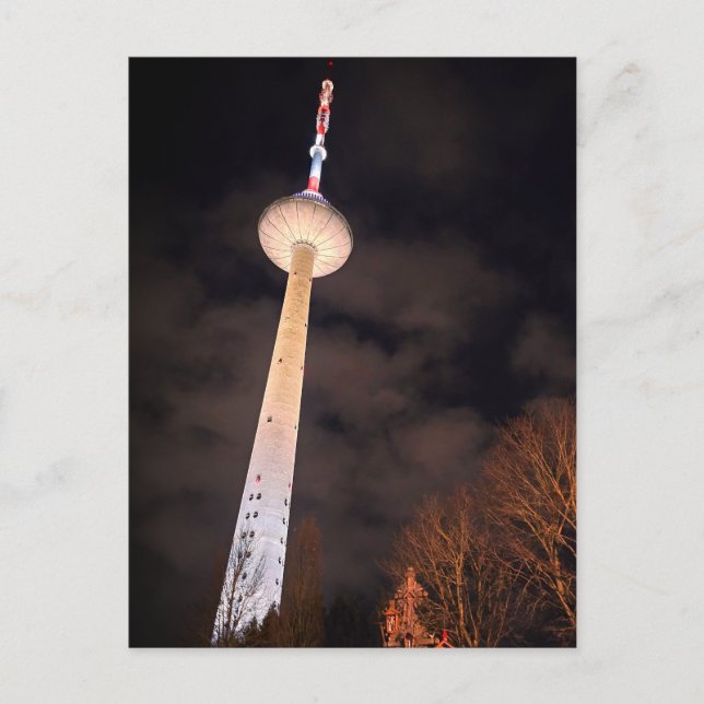 Vilnius, Lithuania Soviet Era TV Tower Postcard (Front)