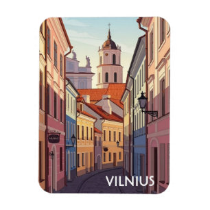 Vilnius Old Town Lithuania Flexible Photo Magnet