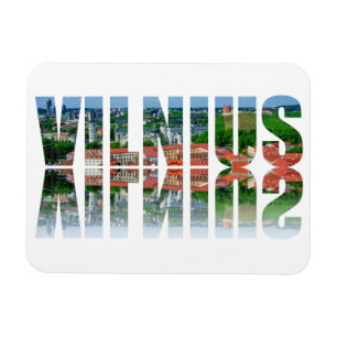 Vilnius text with reflection magnet