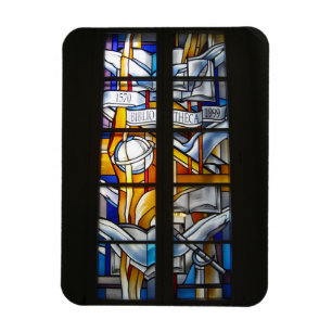 Vilnius Univ. Library Stained Glass - LITHUANIA - Magnet