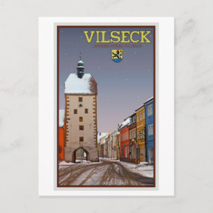 Vilseck - Tower and Gate - Winter Postcard