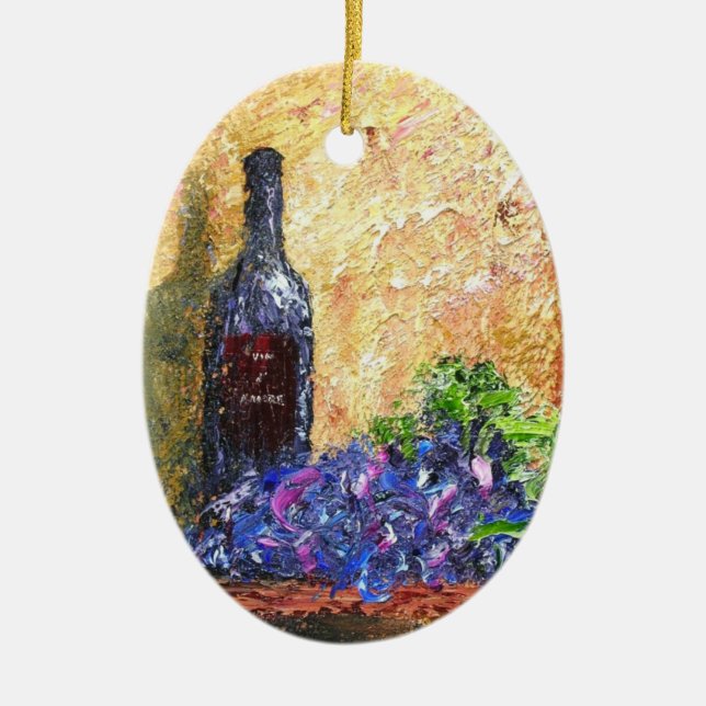 Vin d'Amore Ceramic Tree Decoration (Front)