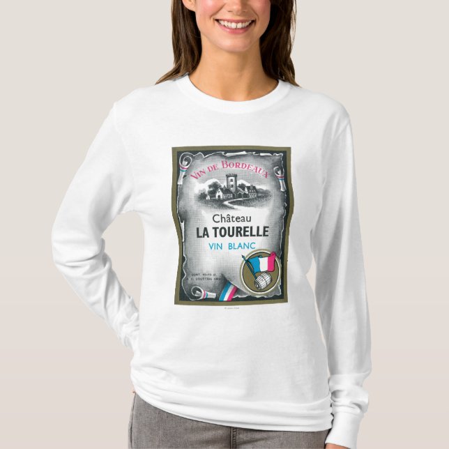 Vin De Bordeaux Wine LabelEurope T-Shirt (Front)