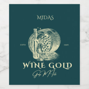 Vin de haute qualité MIDAS Wine Label