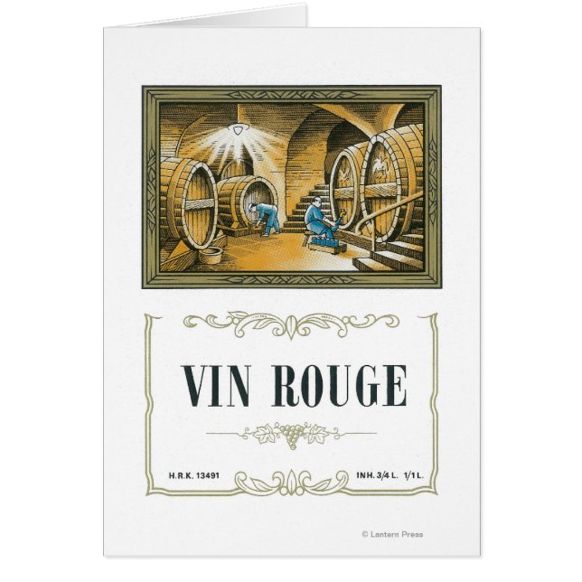 Vin Rouge Wine LabelEurope (Front)