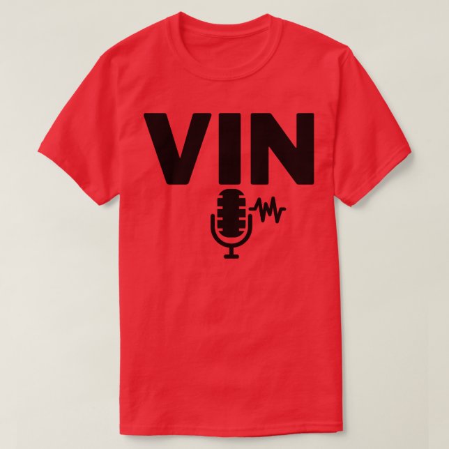 Vin Scully Microphone 18 T-Shirt (Design Front)
