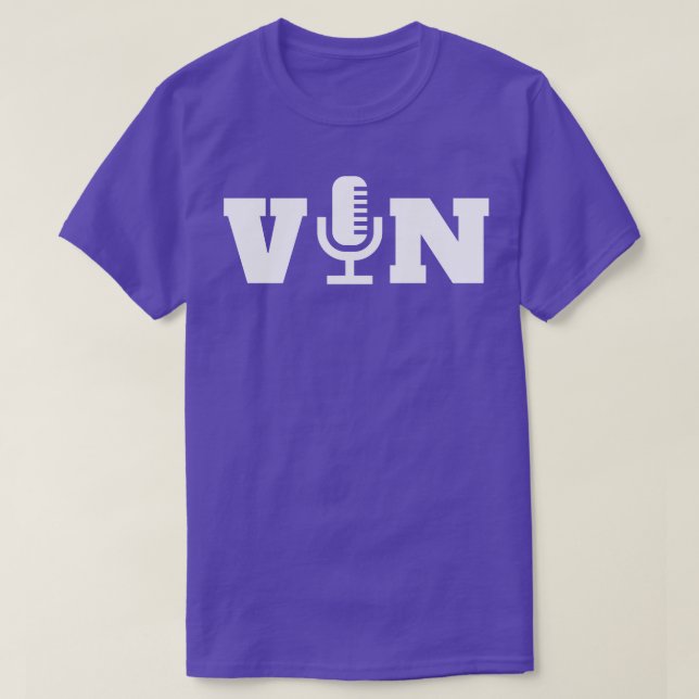 Vin Scully Microphone 9 T-Shirt (Design Front)