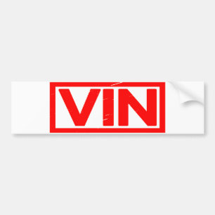 Vin Stamp Bumper Sticker