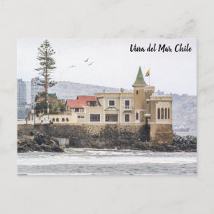 Viña del Mar, Chile, El Castillo Wulff Postcard