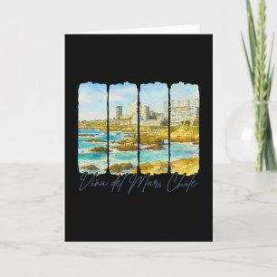 Vina Del Mar Chile Travel Brushstroke Vina Del Mar Card
