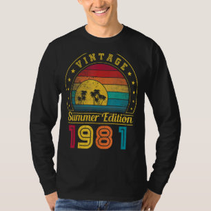 Vinage 1981 Birthday Vintage Retro Summer Edition T-Shirt