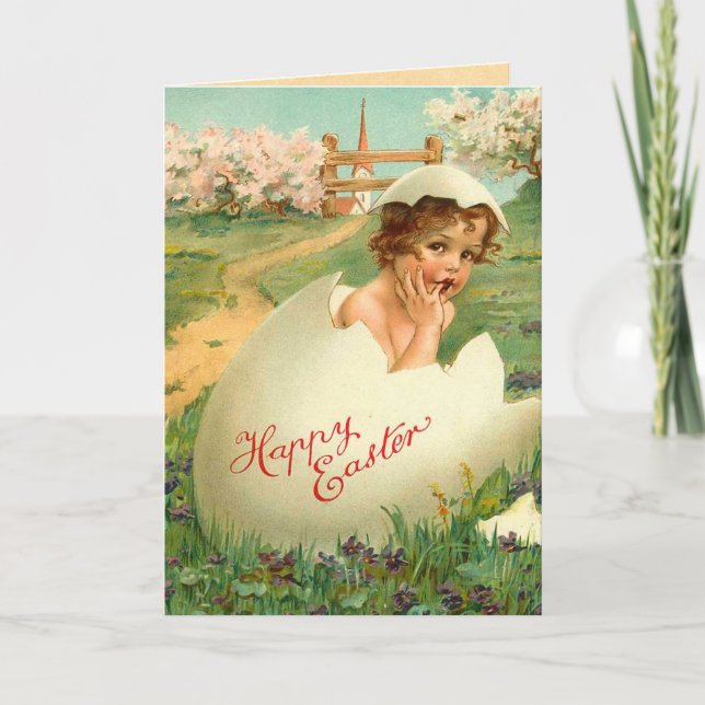 Vinage Easter cards for kids (Front)