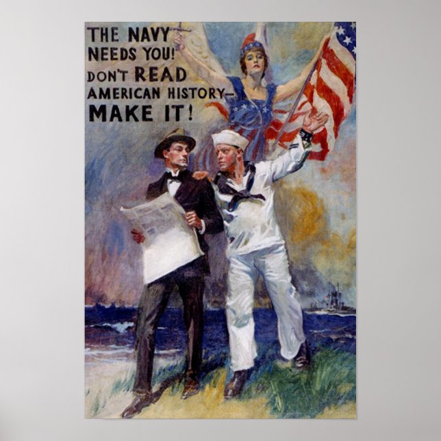 Vinage Navy Recruit Poster (Front)