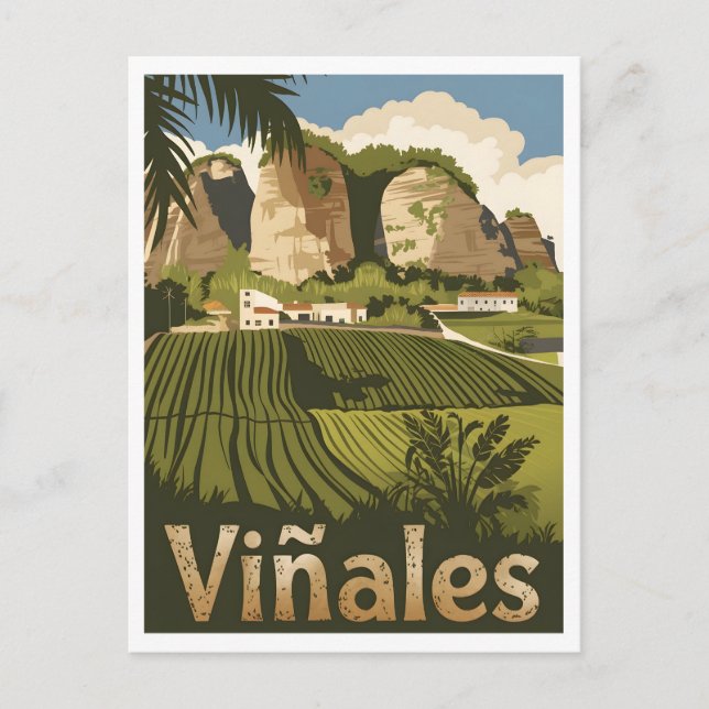 Viñales Cuba Vintage Postcard (Front)