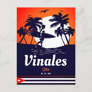 Vinales Palm Tree Cuba Vintage Souvenirs Postcard