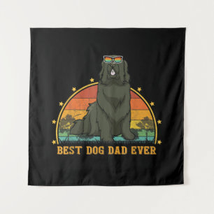 Vinatge Best Newfoundland Dog Dad Ever Dog Lover Tapestry