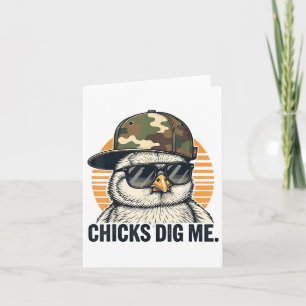 Vinatge Chicks Dig Me Easter Camo Toddler Boys Fun Card
