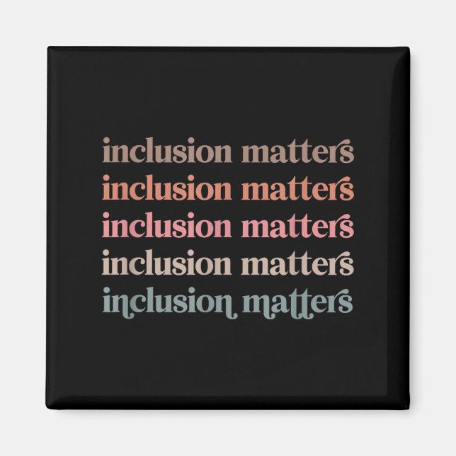 Vinatge Inclusion Positive Diversity Kindness Magnet (Front)