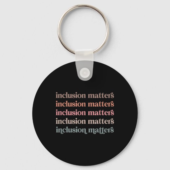 Vinatge Inclusion S Positive Diversity Kindness  Key Ring (Front)