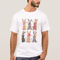 Vinatge Retro Bunny Floral Flower Rabbit Easter Da