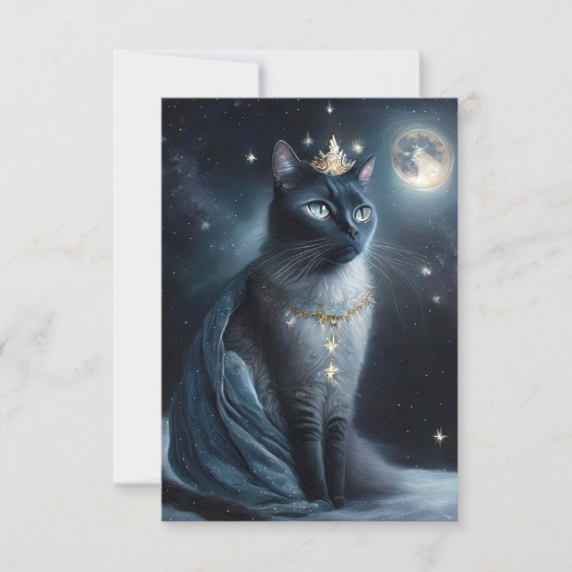 Vinatge Royal Cat Thank You Card (Front)