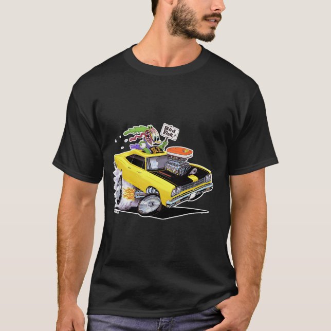 Vince Crain BIRD FINK 1969 yellow muscle car T-Shirt (Front)
