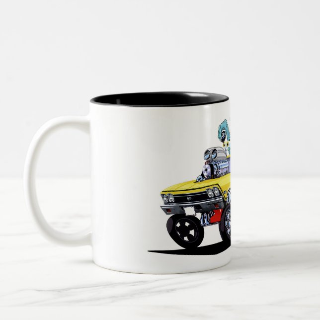 Vince Crain JUST IDLIN 68 Chevelle Two-Tone Coffee Mug (Left)