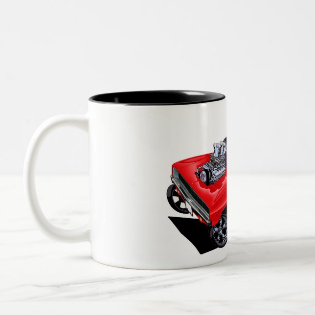 Vince Crains FULL CHARGE 1968 Charger Two-Tone Coffee Mug (Left)