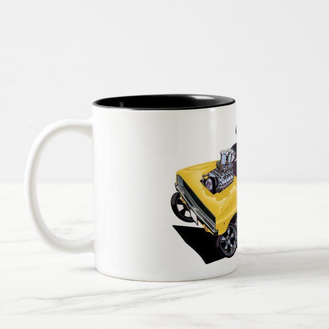 Vince Crains FULL CHARGE 1968 Charger Two-Tone Coffee Mug (Left)