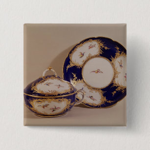 Vincennes bowl and stand, c.1745 15 cm square badge