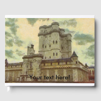 Vincennes castle, Paris painting Guest Book