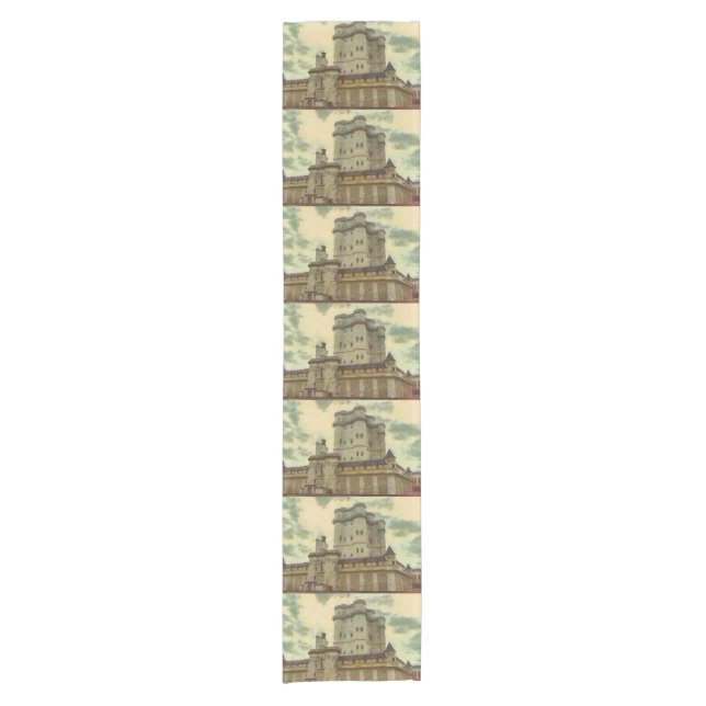 Vincennes castle, Paris painting Short Table Runner (Front)