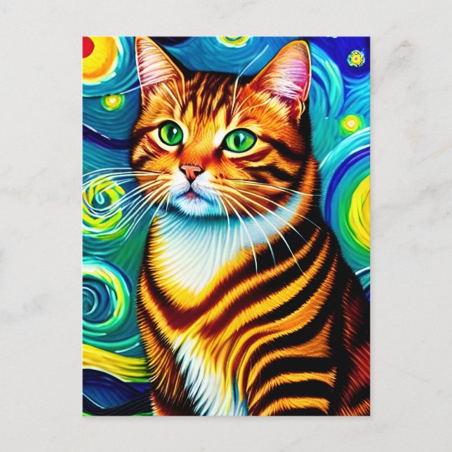 Vincent Cat Gogh Postcard (Front)