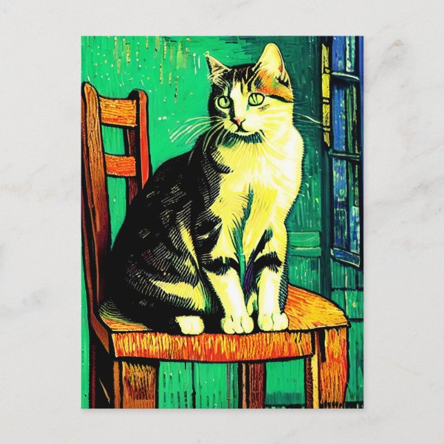 Vincent Cat Gogh Postcard (Front)