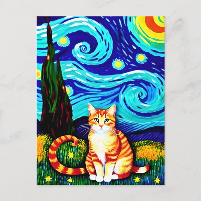 Vincent Cat Gogh Postcard (Front)