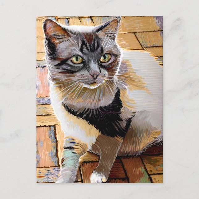 Vincent Cat Gogh Postcard (Front)
