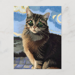 Vincent Cat Gogh Postcard